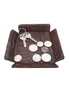 Coin/Key Tray in classic alligator