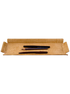 Pencil tray in blonde crocodile